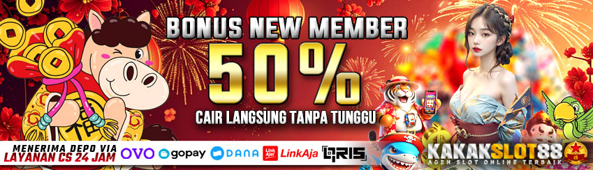 BONUS NEW MEMBER 50%  SLOT GAME & BOLA
