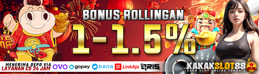 BONUS ROLLINGAN 1% - 1,5% SLOT & CASINO
